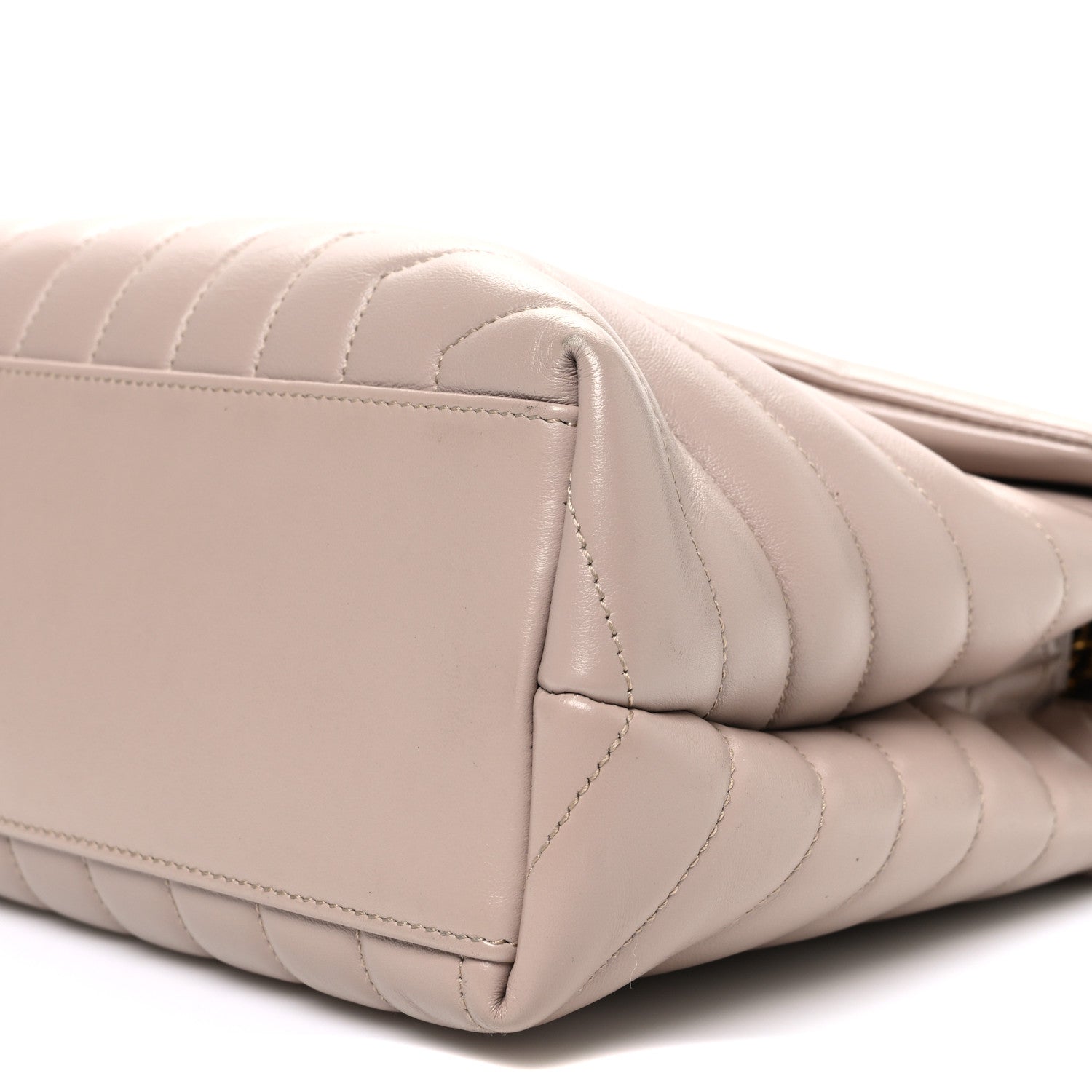 Calfskin Y Quilted Monogram Medium Loulou Chain Satchel Dark Beige