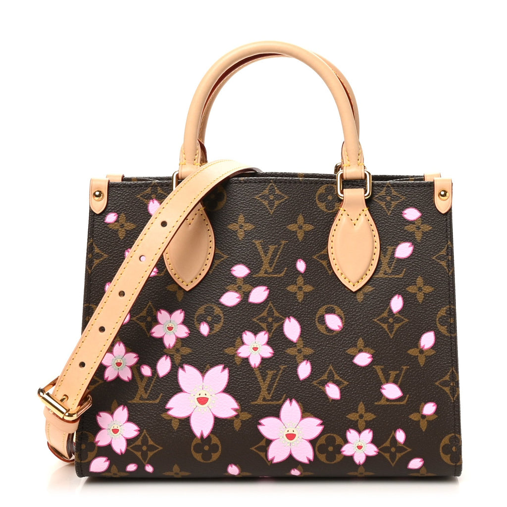 LV X TM Monogram Cherry Blossom Onthego PM Sakura Brown