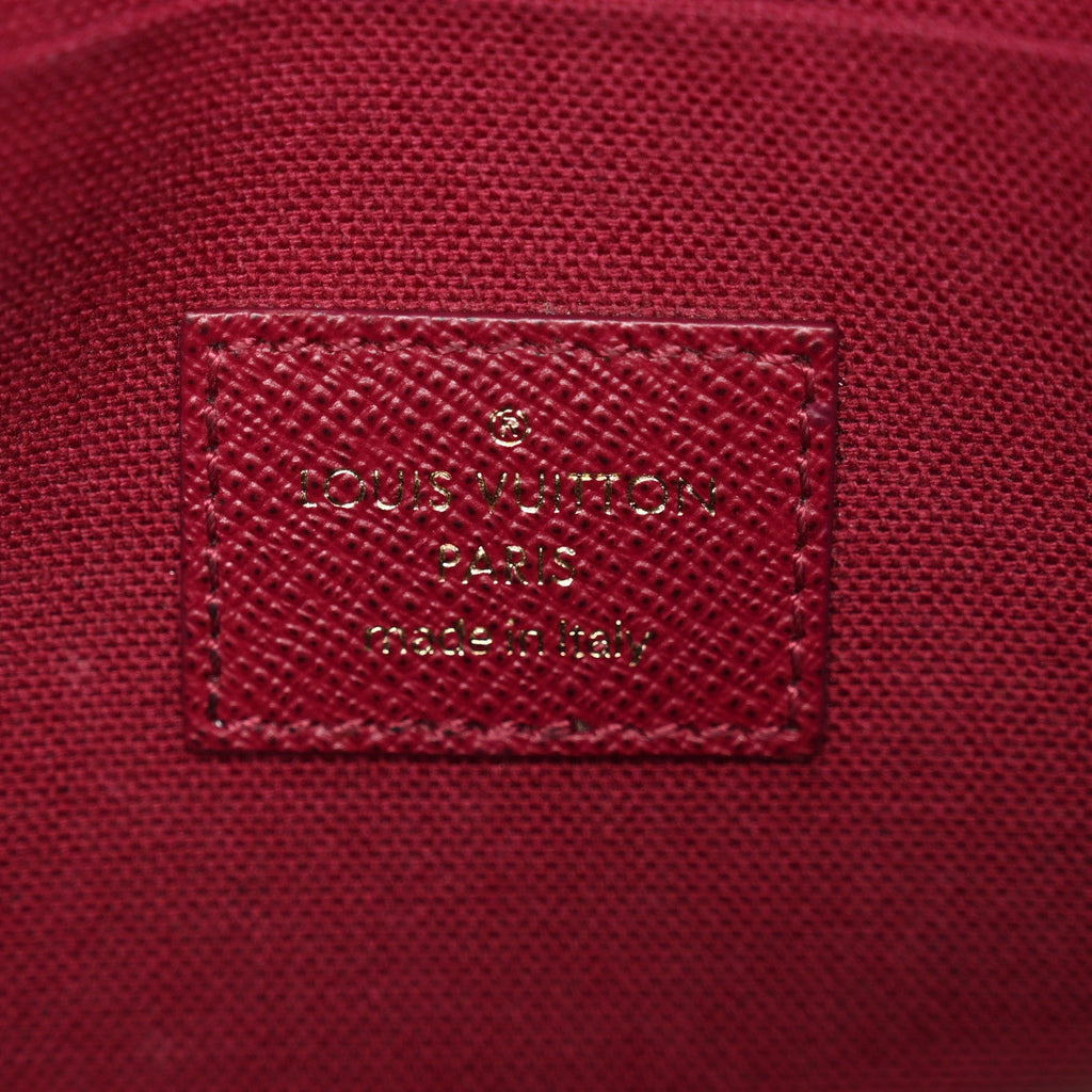 Monogram Pochette Felicie Chain Wallet Fuchsia