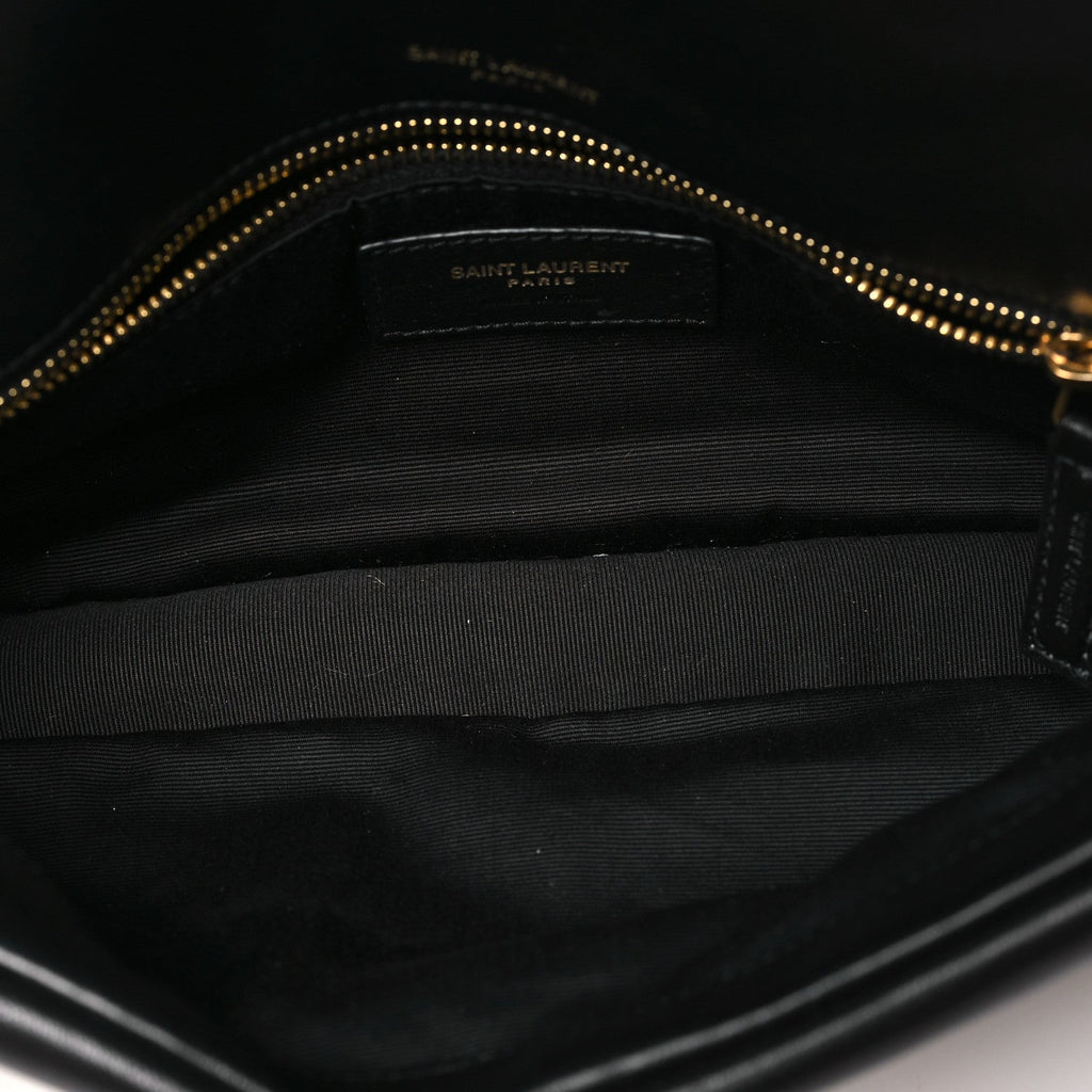 Plunged Lambskin Calypso Black