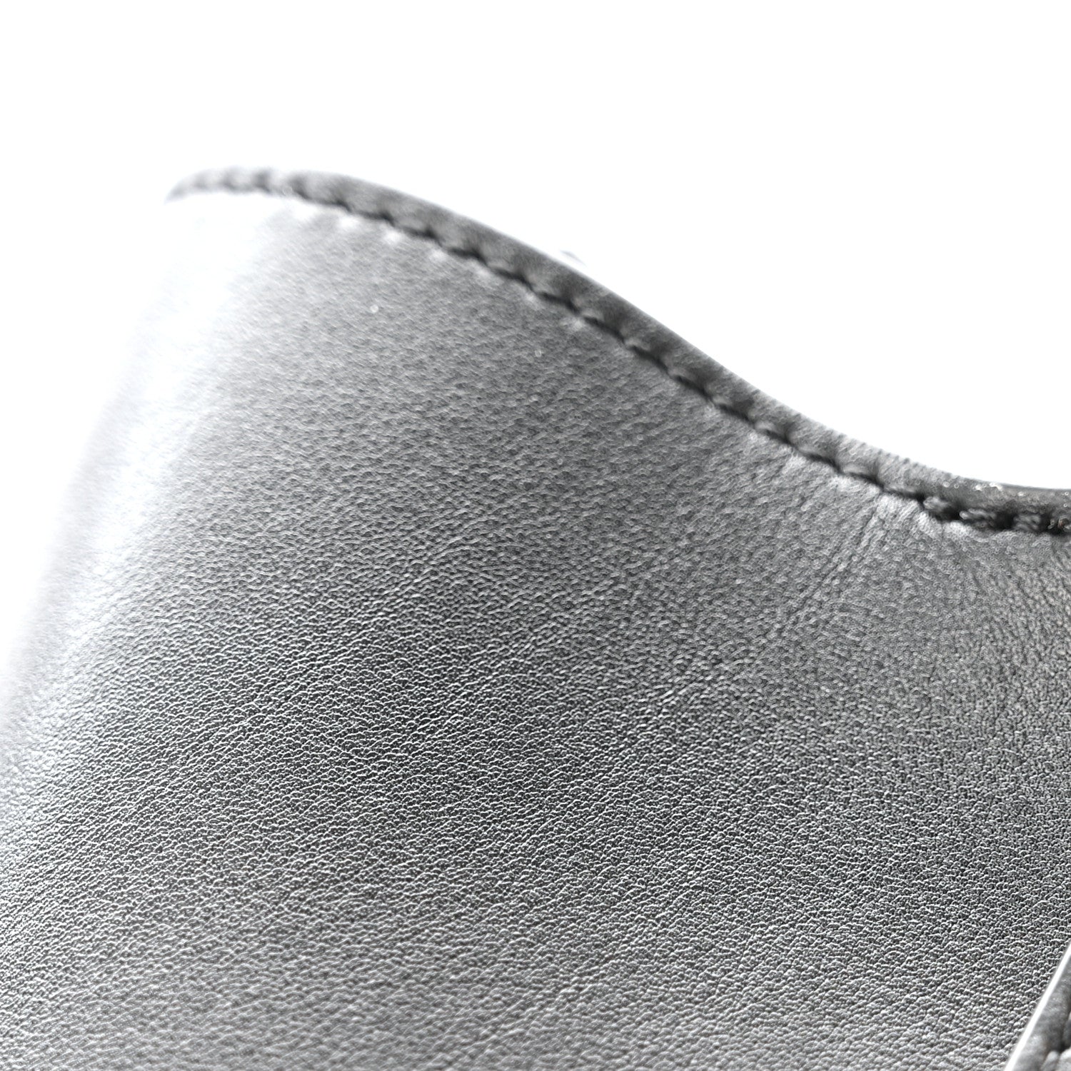Smooth Calfskin Mini Pebble Bucket Bag Black