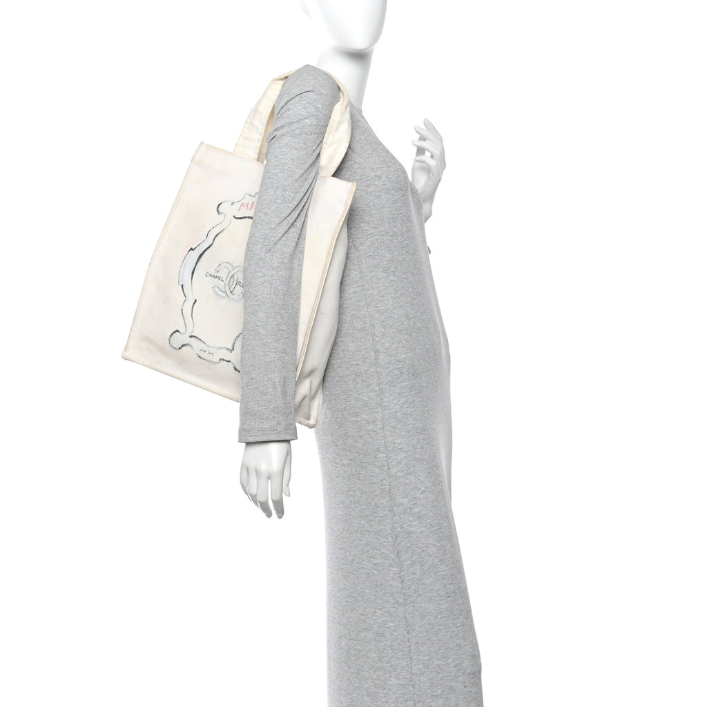 Canvas Miami Tote White
