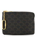 Triomphe Canvas Coin and  Pouch With Hook Black