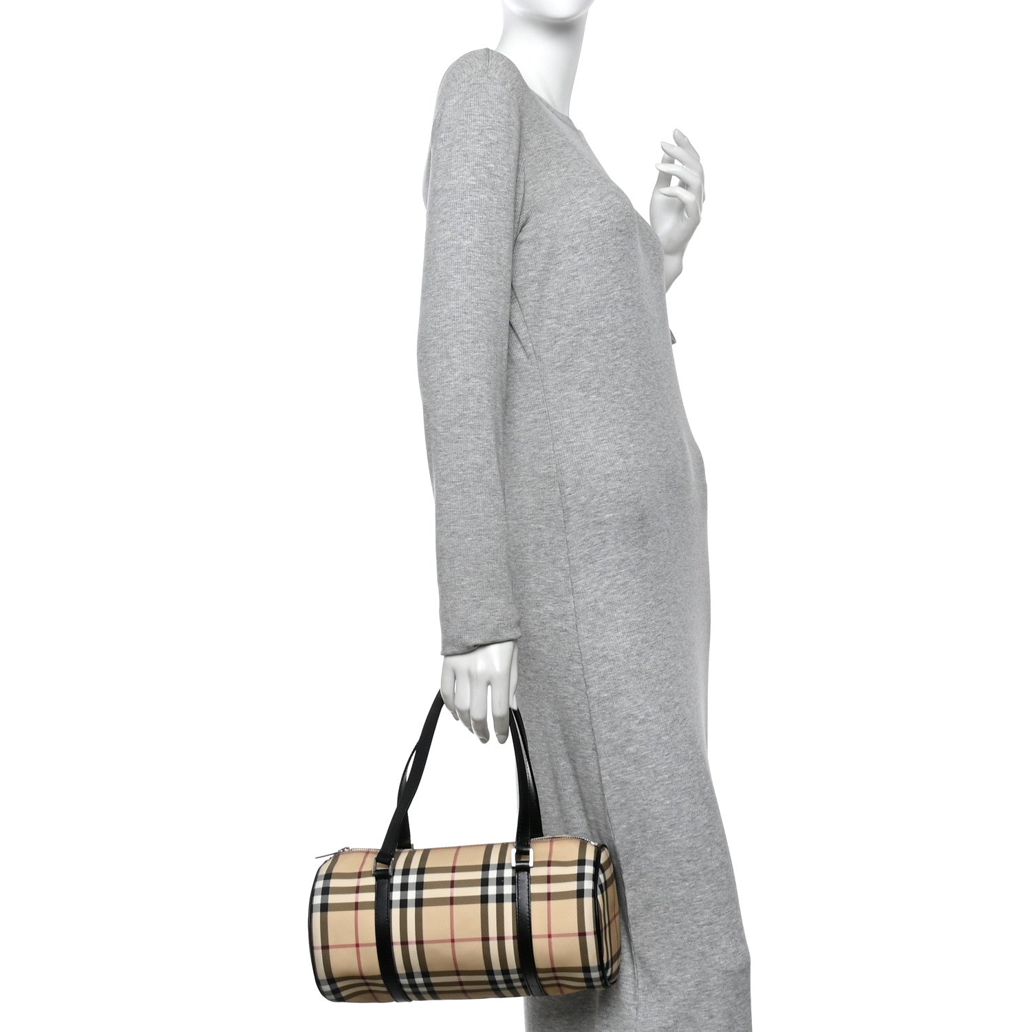 Nova Check Barrel Bag Black