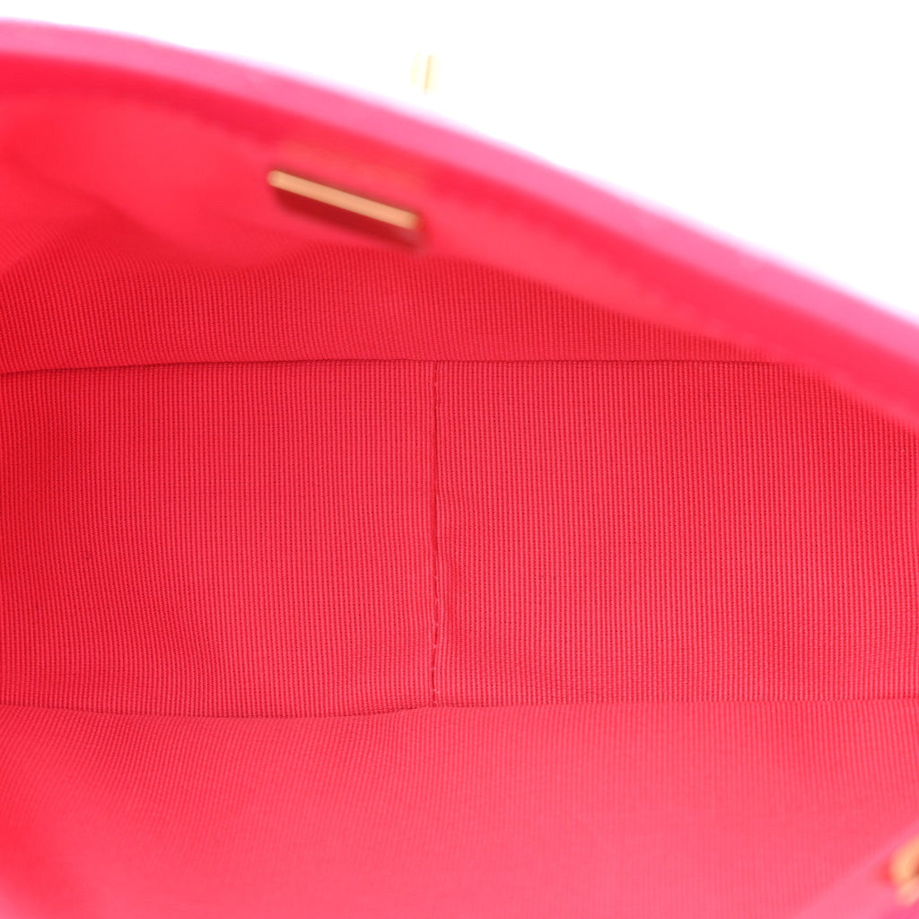Shiny Caviar Quilted Small Chain Melody Flap Dark Pink