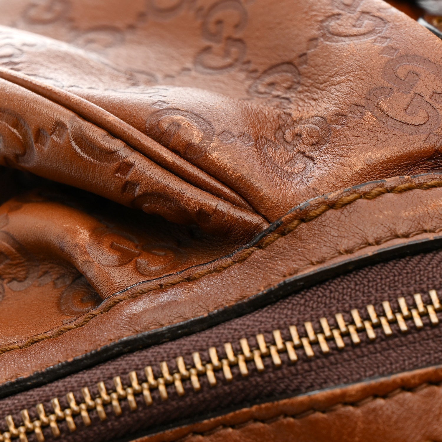 Guccissima Medium Sukey Tote Brown