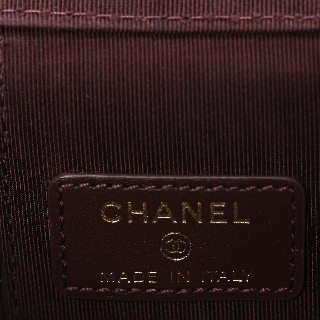 Caviar Quilted Mini Vanity Case With Chain Black