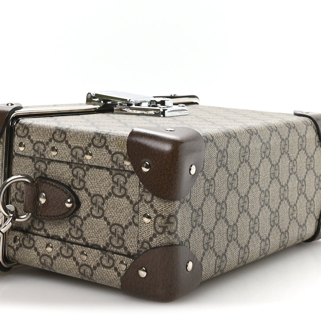 GG Supreme Monogram Globe-Trotter Beauty Case Brown