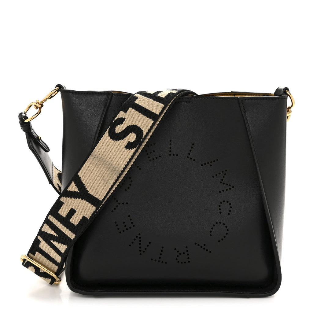 Eco Alter Nappa Perforated Logo Mini Crossbody Black
