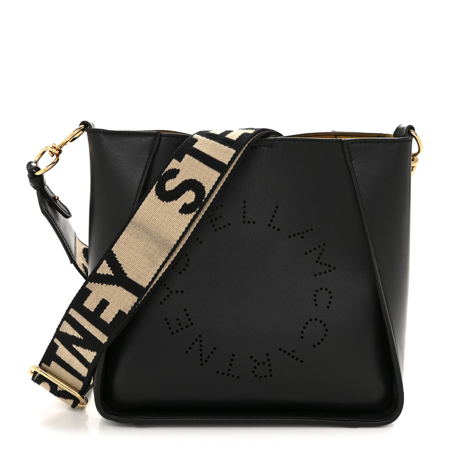 Eco Alter Nappa Perforated Logo Mini Crossbody Black