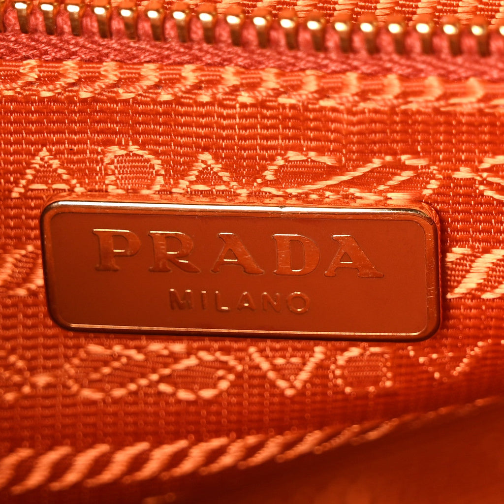 Tessuto Nylon Saffiano Crossbody Bag Papaya