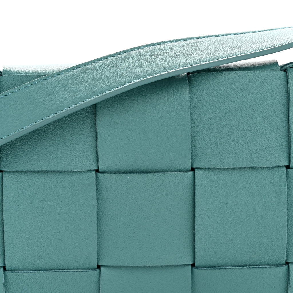 Lambskin Maxi Intreccio Cassette Crossbody Bag Linloleum
