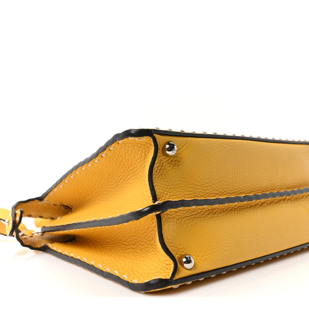 Vitello Granato Camoscio Selleria Macro Stitchings Medium Peekaboo I SEE U Satchel Mimosa