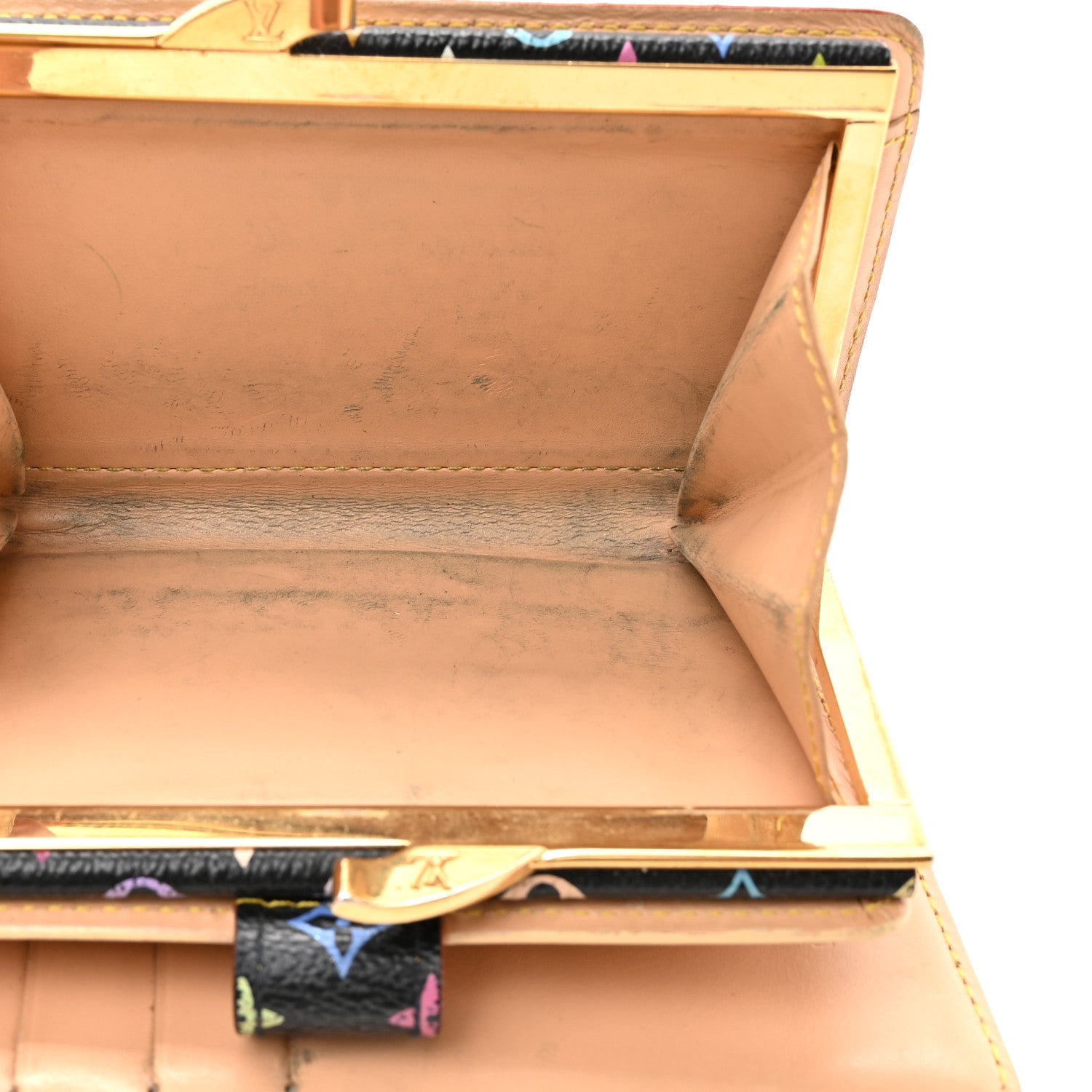 Monogram Multicolor French Purse Wallet Black