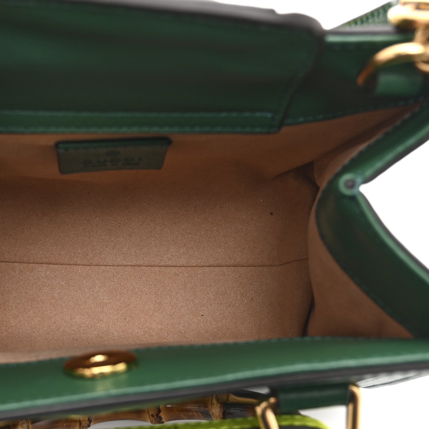 Wonka Grain Calfskin Mini Diana Tote Bag Green Yellow Fluo