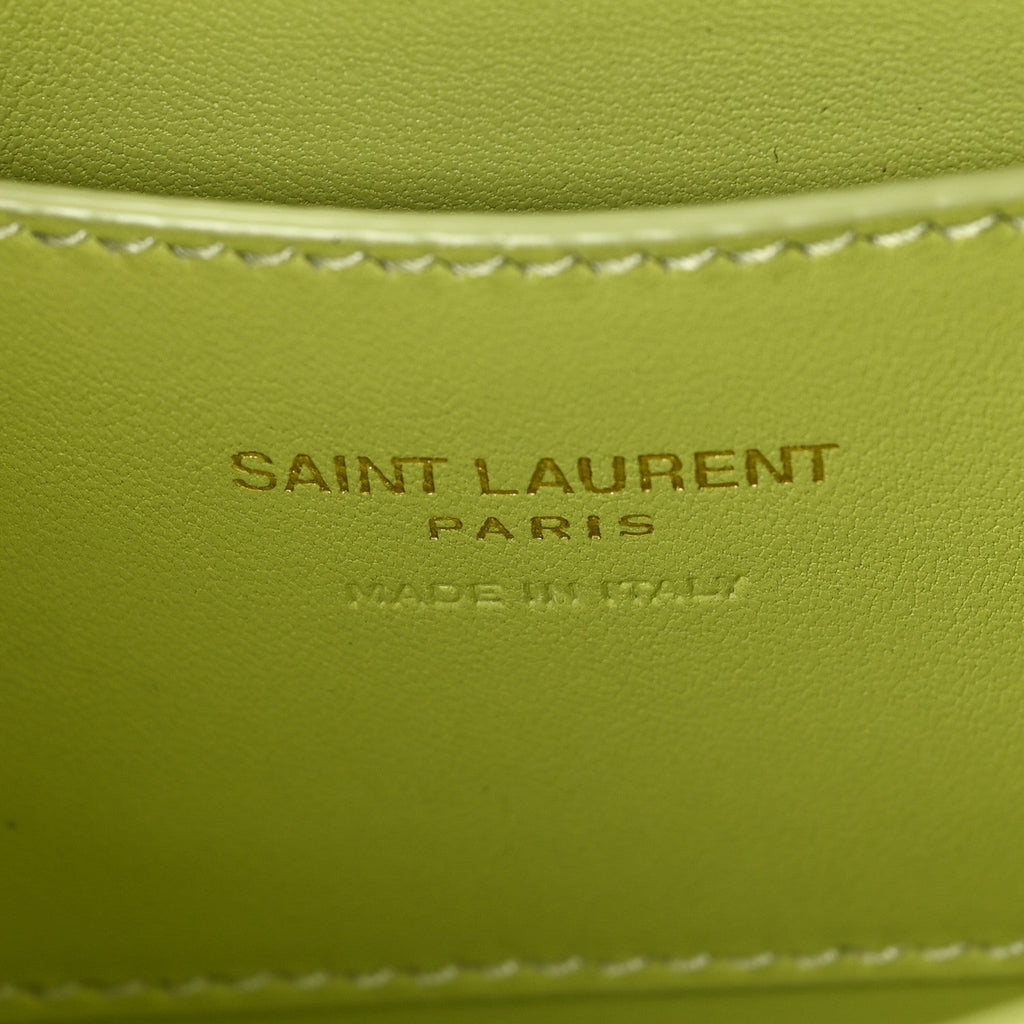 Calfskin Lizard Embossed Le 5 A 7 Mini Hobo Dull Lime