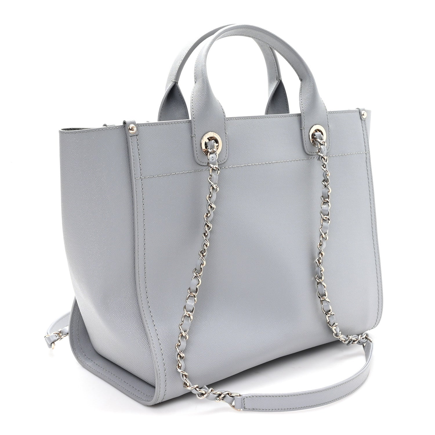 Caviar Studded Small Deauville Tote Grey