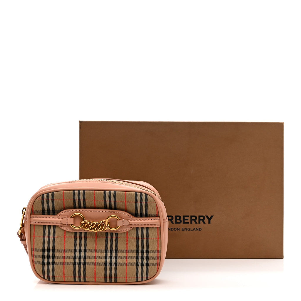 Smooth Calfskin 1983 Knight Check Link Bum Bag Pale Orchid