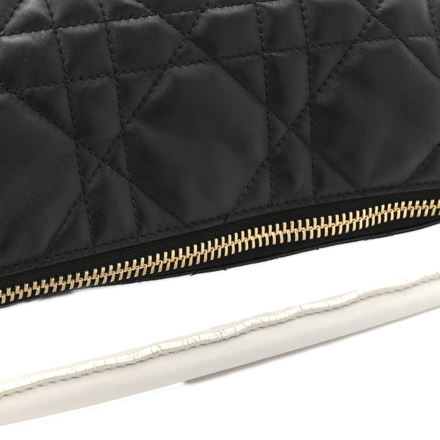 Lambskin Cannage Medium Dior Vibe Hobo Bag Black