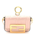 Nappa Matisse FF Embossed Nano Maxi Buckle Baguette Charm Rosa Quarzo