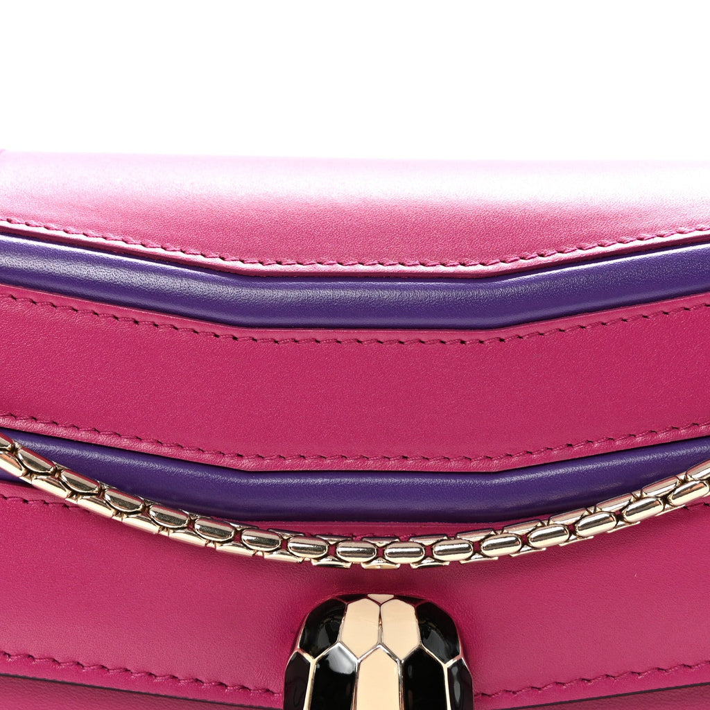 Calfskin Serpenti Forever Shoulder Bag Pink Purple