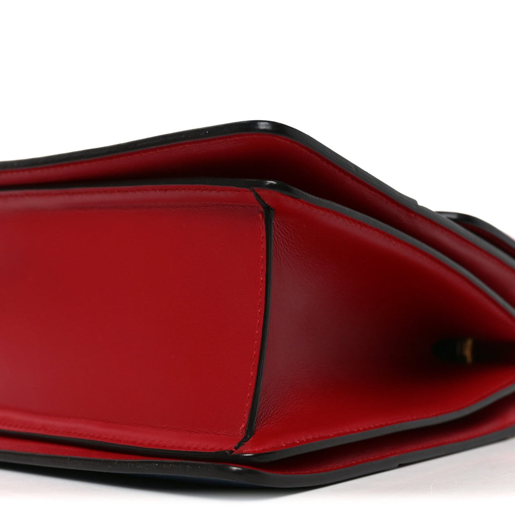 Calfskin Sylvie Web Small Queen Margaret Top Handle Bag Blue Agata Hibiscus Red Mystic White Sugar Pink
