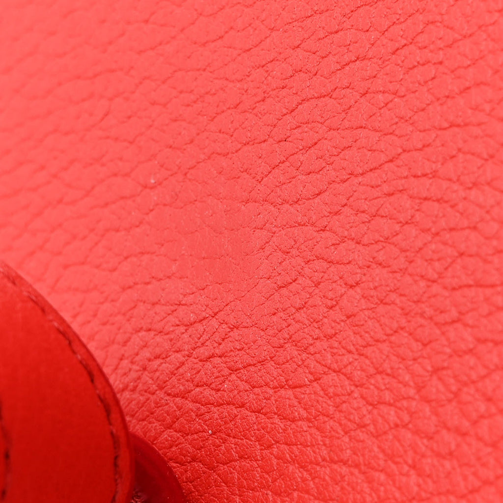 Crisped Calfskin Small Tie Knot Tote Vermillion
