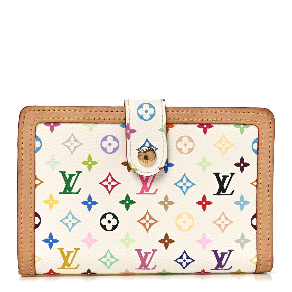 Monogram Multicolor French Purse Wallet White