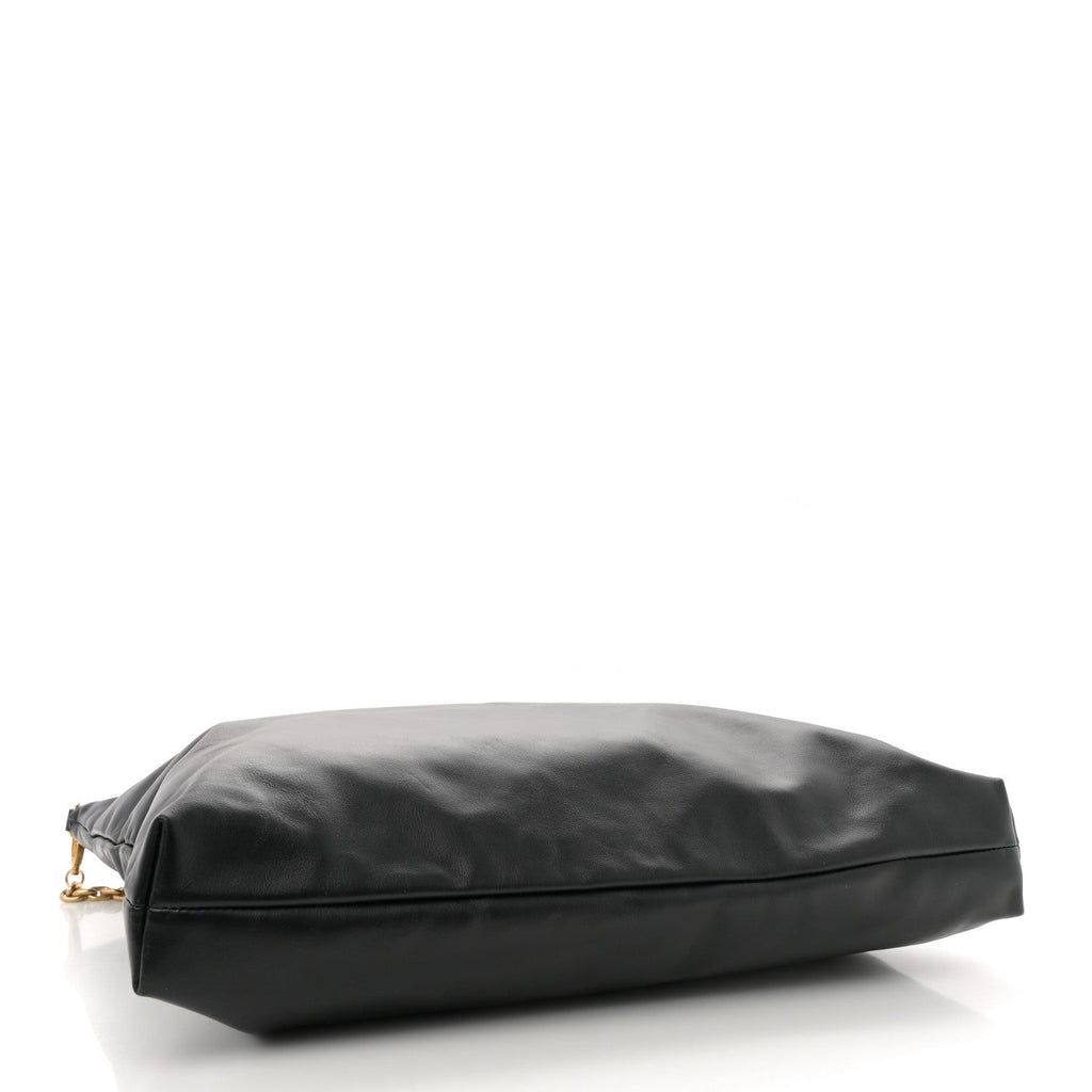Soft Calf Softy Shoulder Bag Black