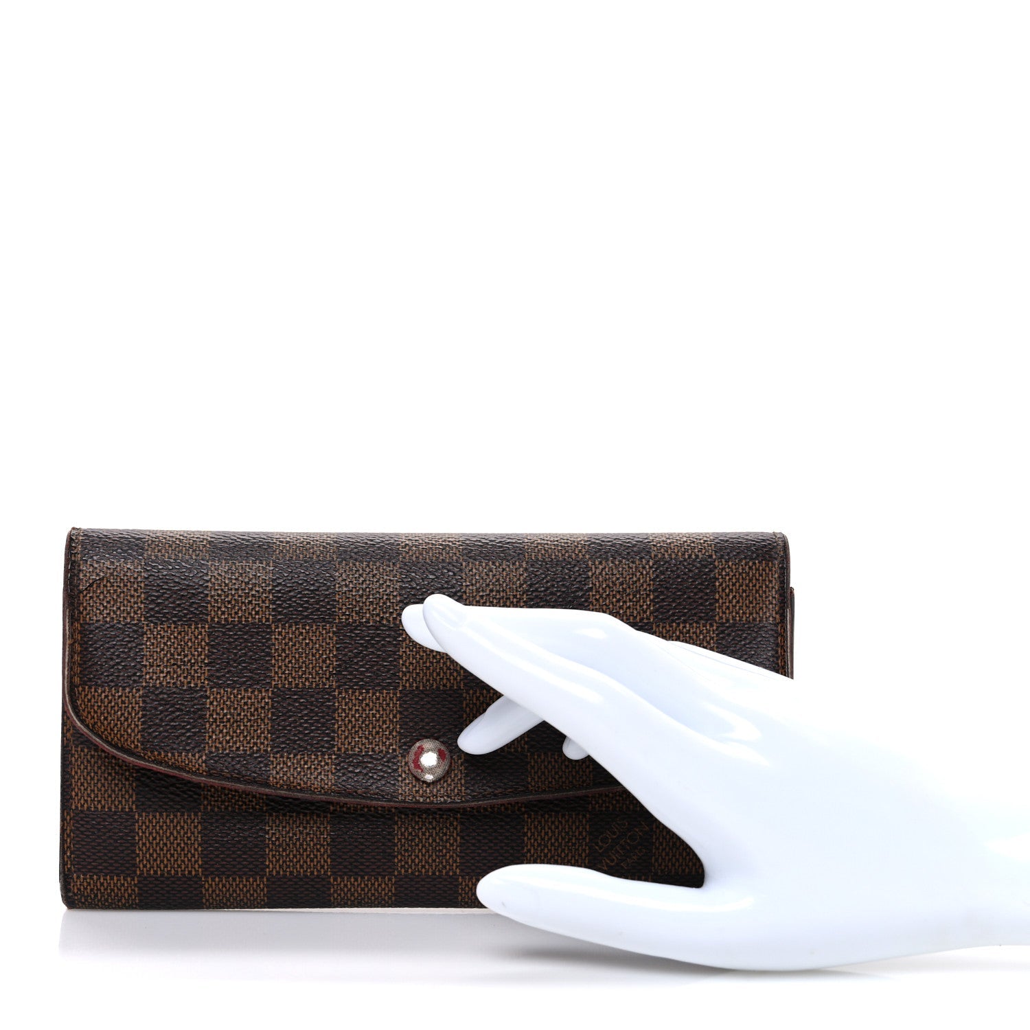 Damier Ebene Emilie Wallet Red