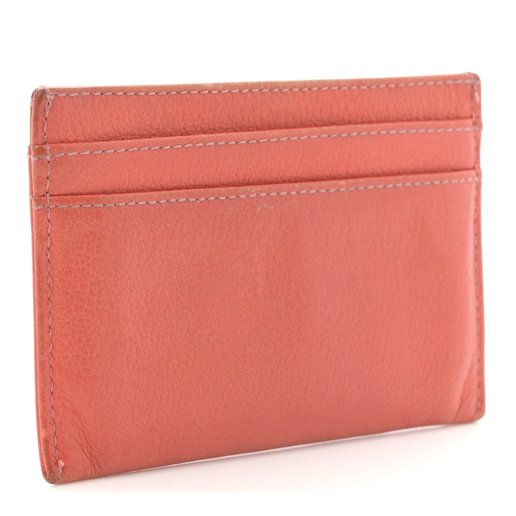 Goatskin Embossed Camellia  Holder Coral