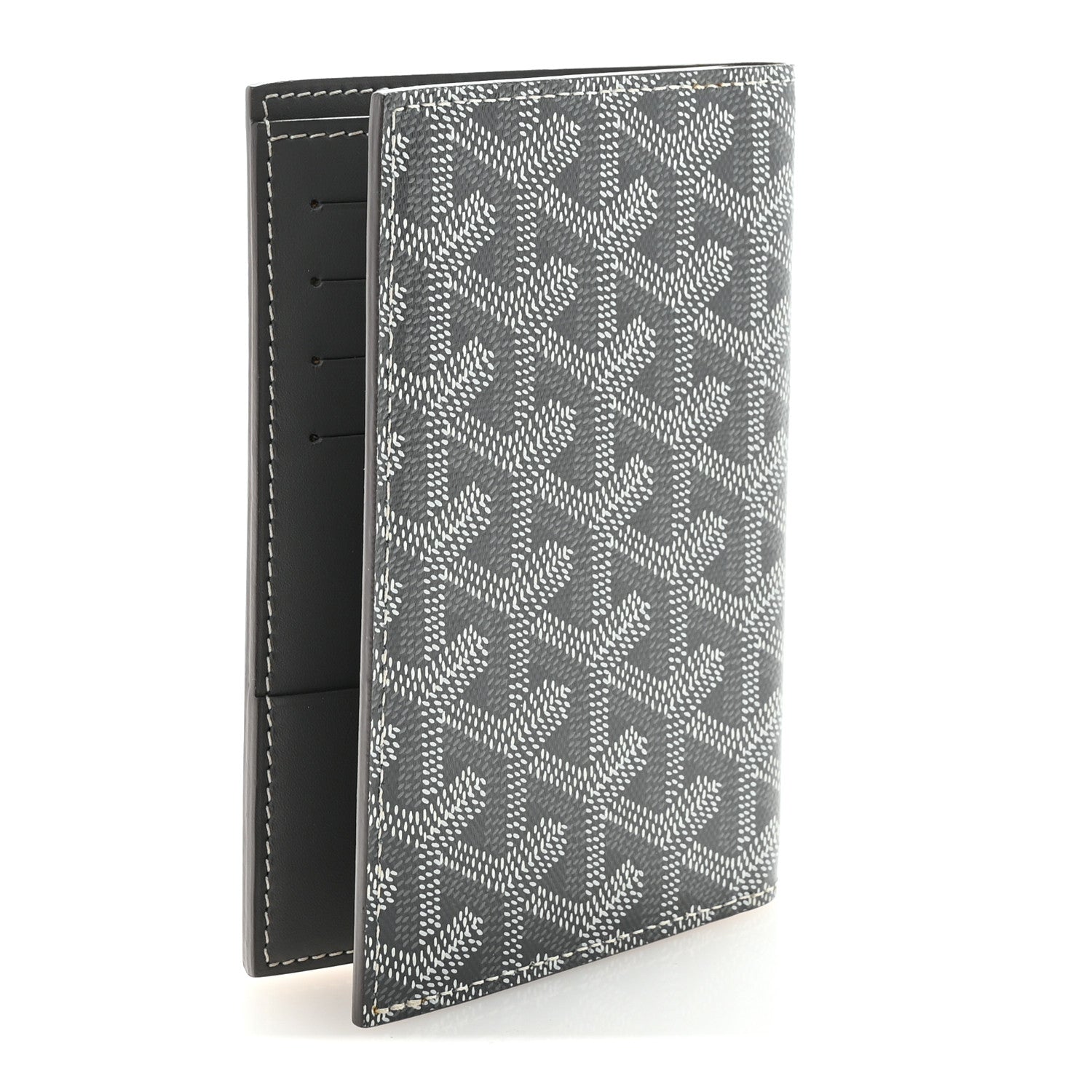 Goyardine Passport Wallet Grey