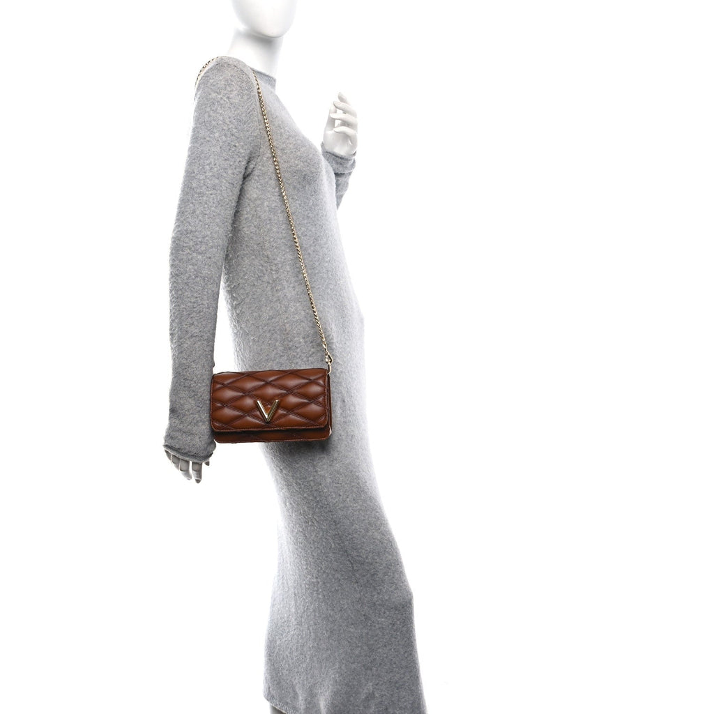 Lambskin Malletage Wallet On Chain GO-14 Tan