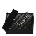 Lambskin Embossed Monogram Coussin PM Black
