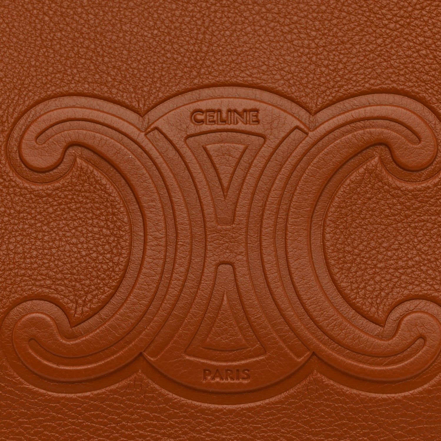 Supple Calfskin Medium Triomphe Heloise Shoulder Bag Tan