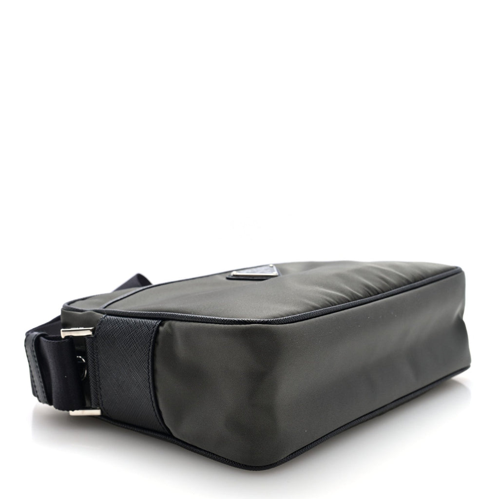 Re-Nylon Saffiano Shoulder Bag Forest Green