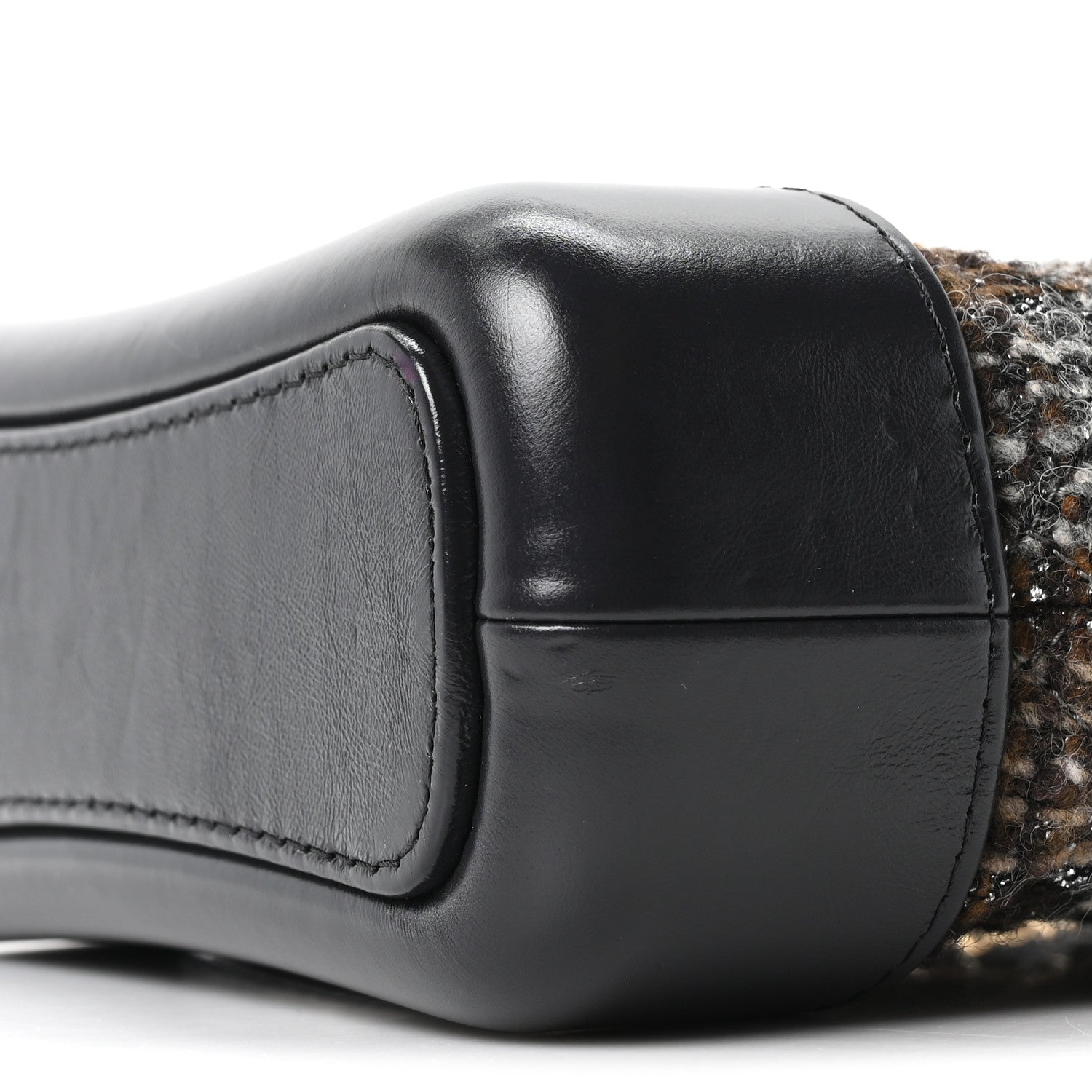 Tweed Calfskin Small Gabrielle Hobo Brown