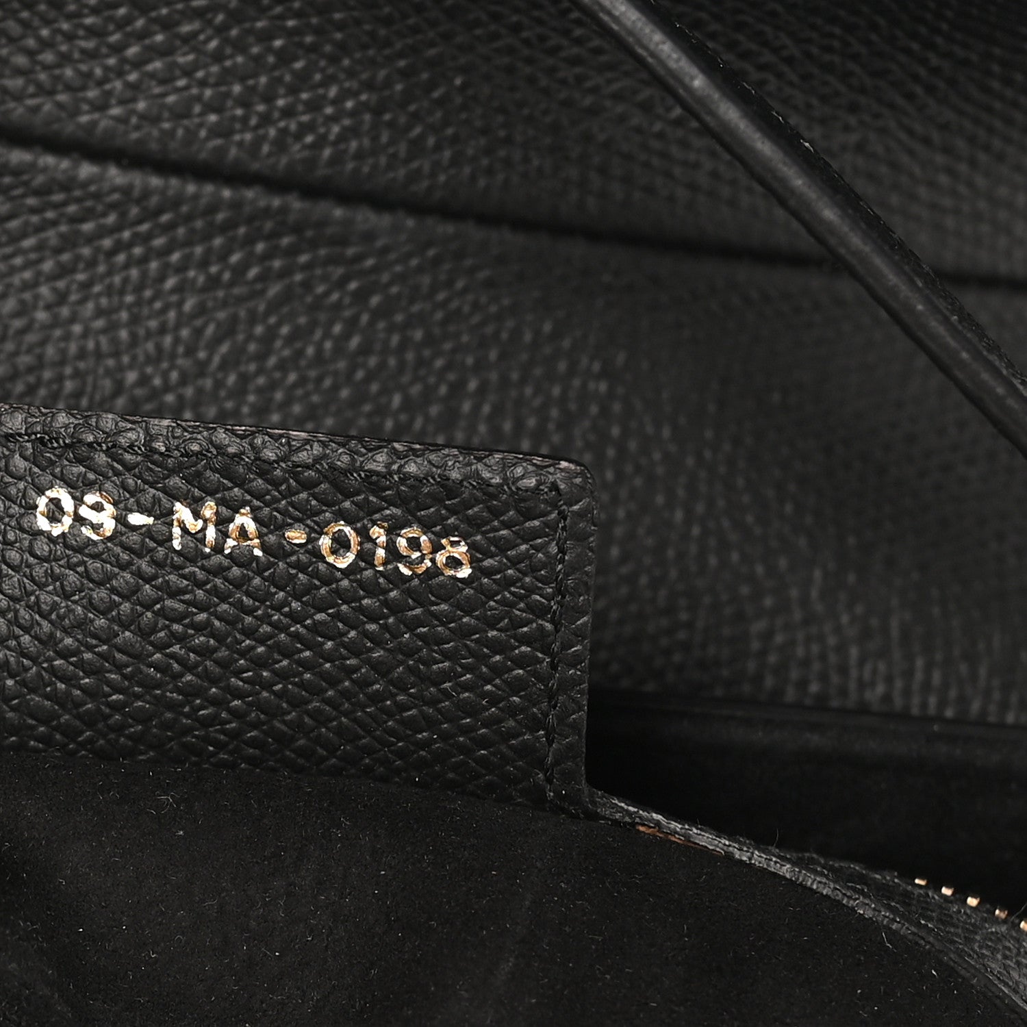 Grained Calfskin Saddle Bag Black