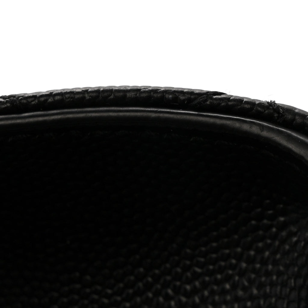 Grain De Poudre Textured Mixed Matelasse Triquilt Medium Monogram Monochrome Satchel Black