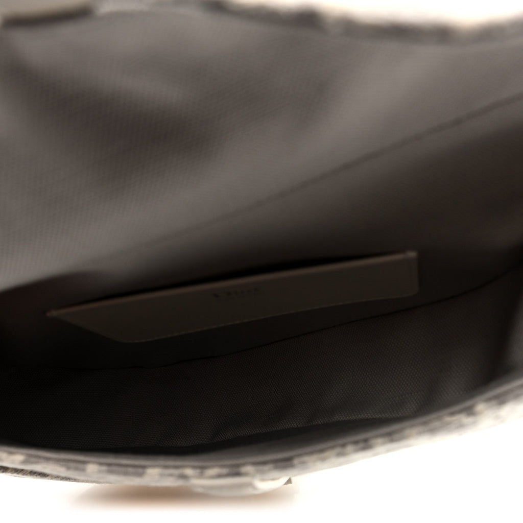 Oblique Mini Saddle Bag With Strap Latte Grey
