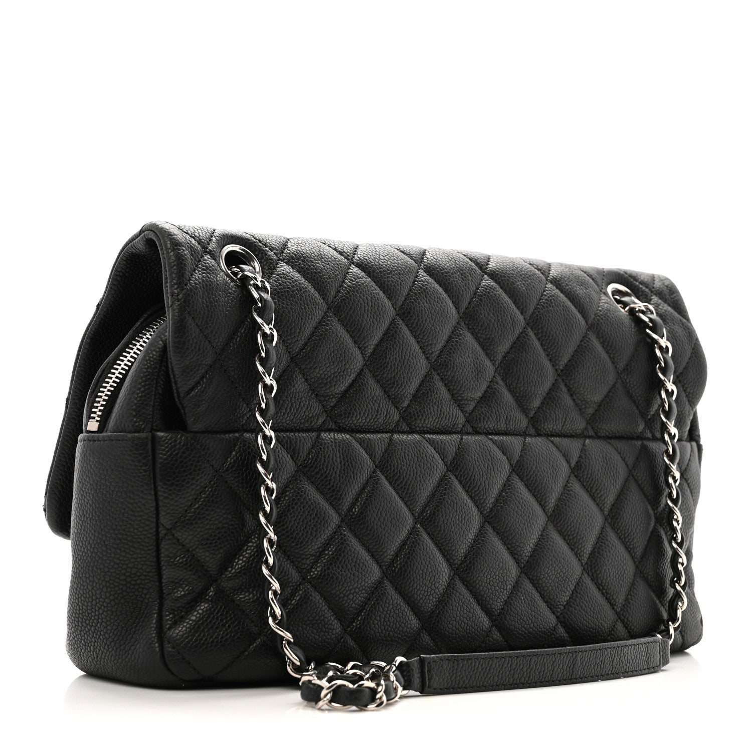 Caviar Quilted Jumbo Easy Flap Black