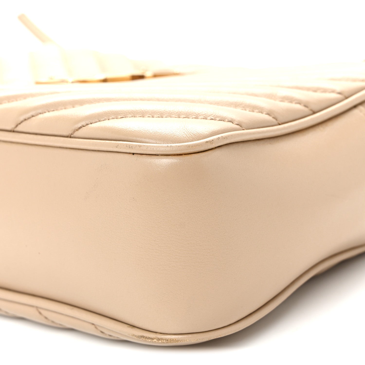 Calfskin Matelasse Monogram Lou Camera Bag Dark Beige