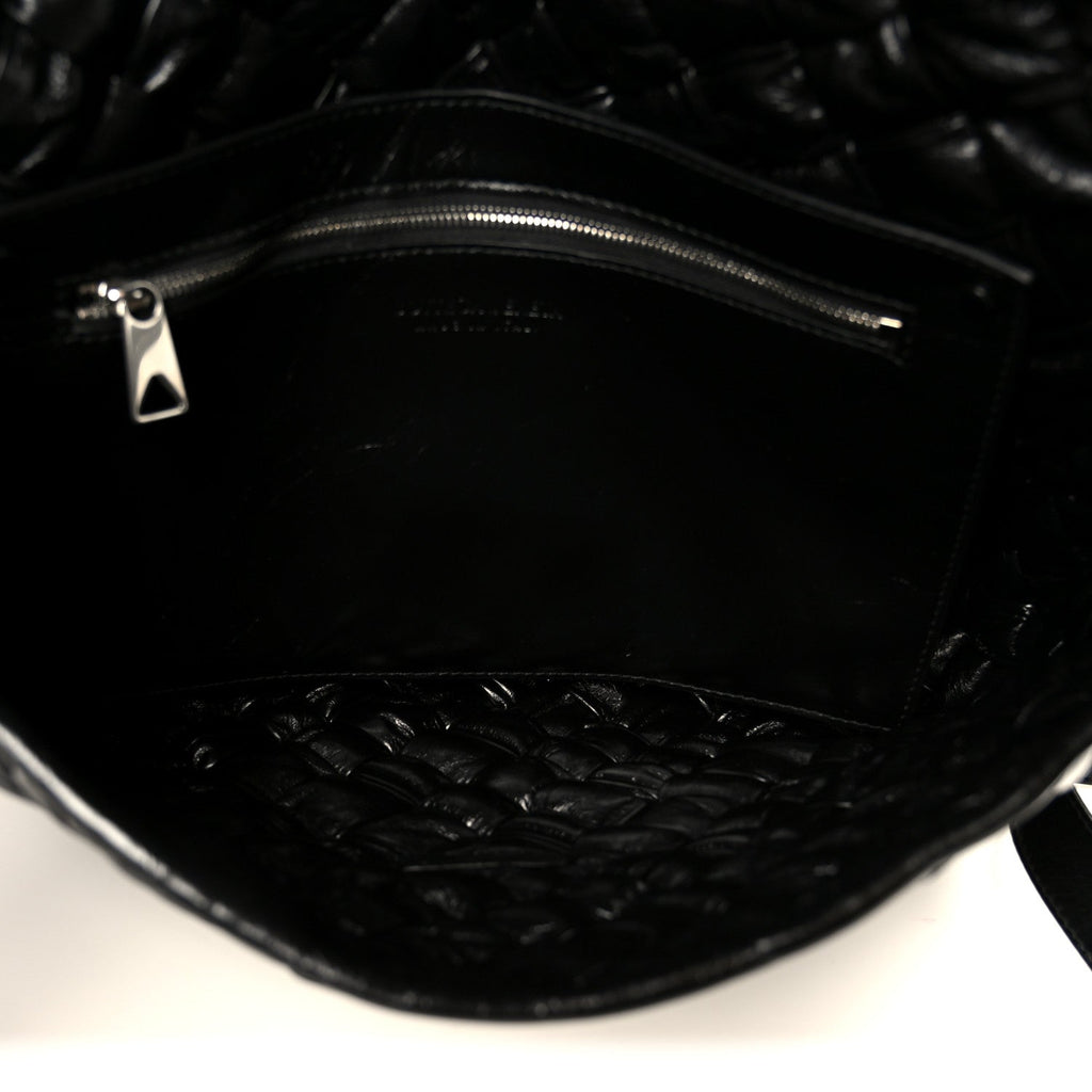 Calfskin Intreccio Kalimero Messenger Black