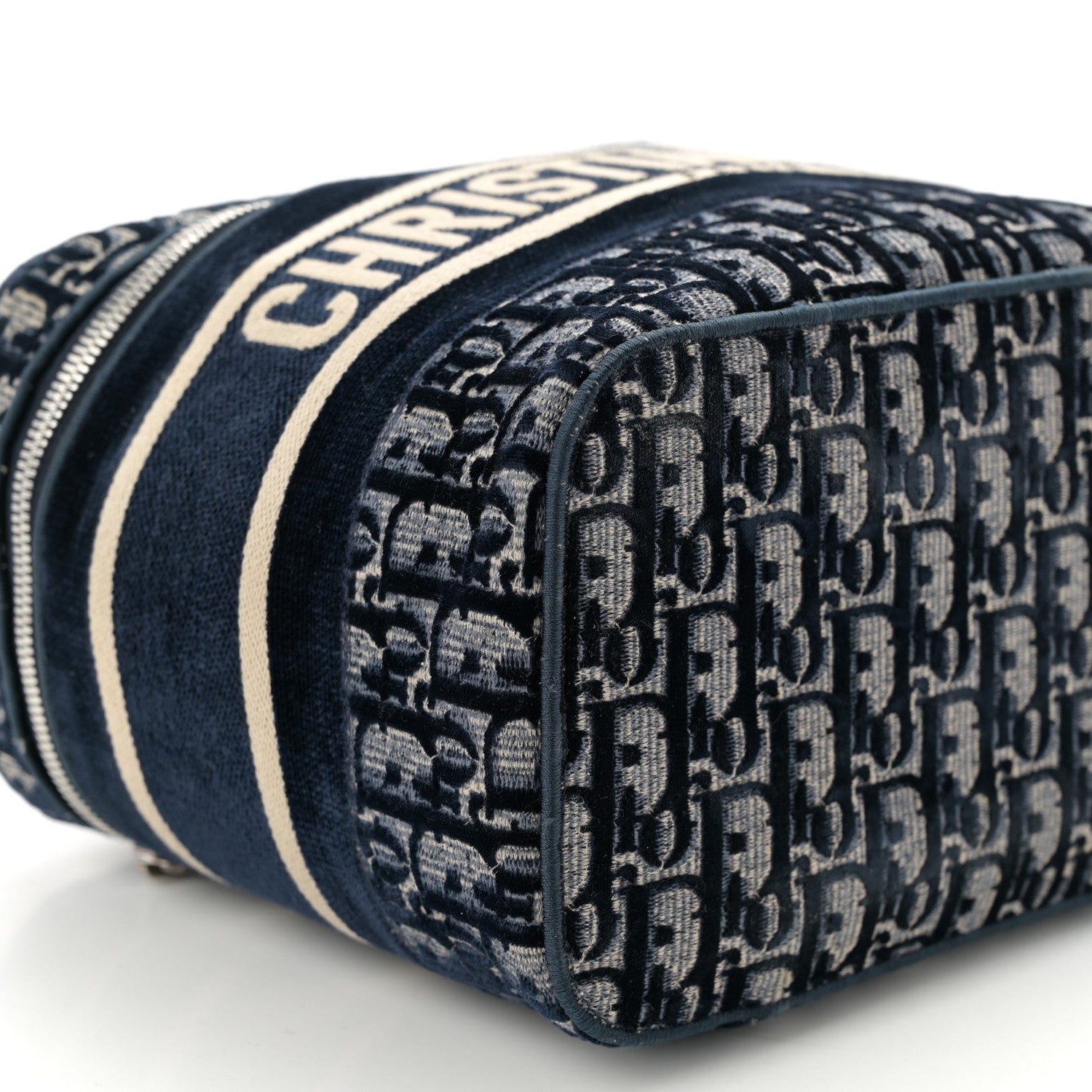 Velvet Oblique Diortravel Vanity Case Blue