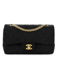 Jersey Quilted Small Double Flap Black