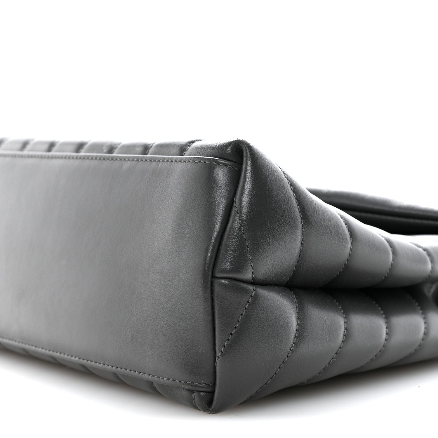 Calfskin Y Quilted Monogram Medium Loulou Chain Satchel Storm