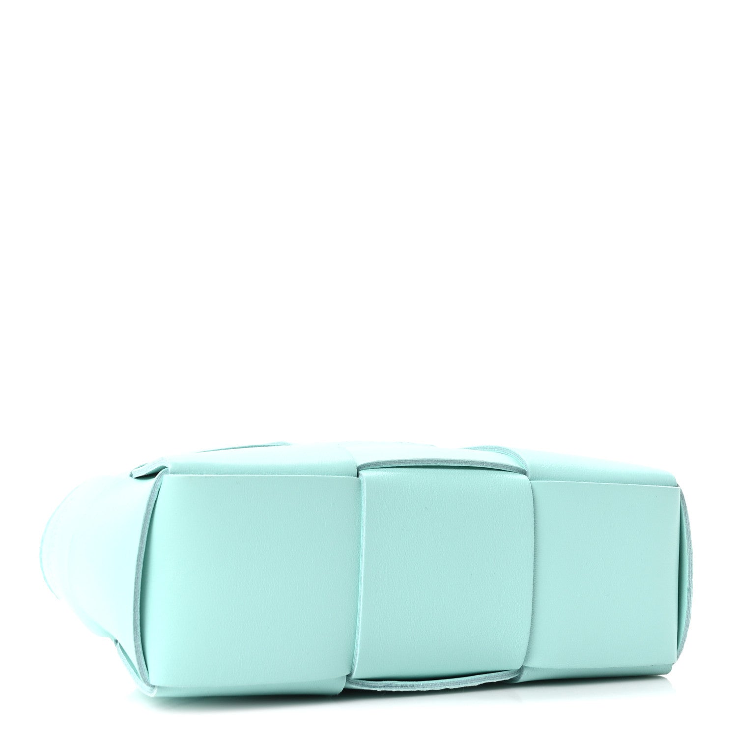 Grained Calfskin Maxi Intrecciato Small Arco Tote Pale Blue