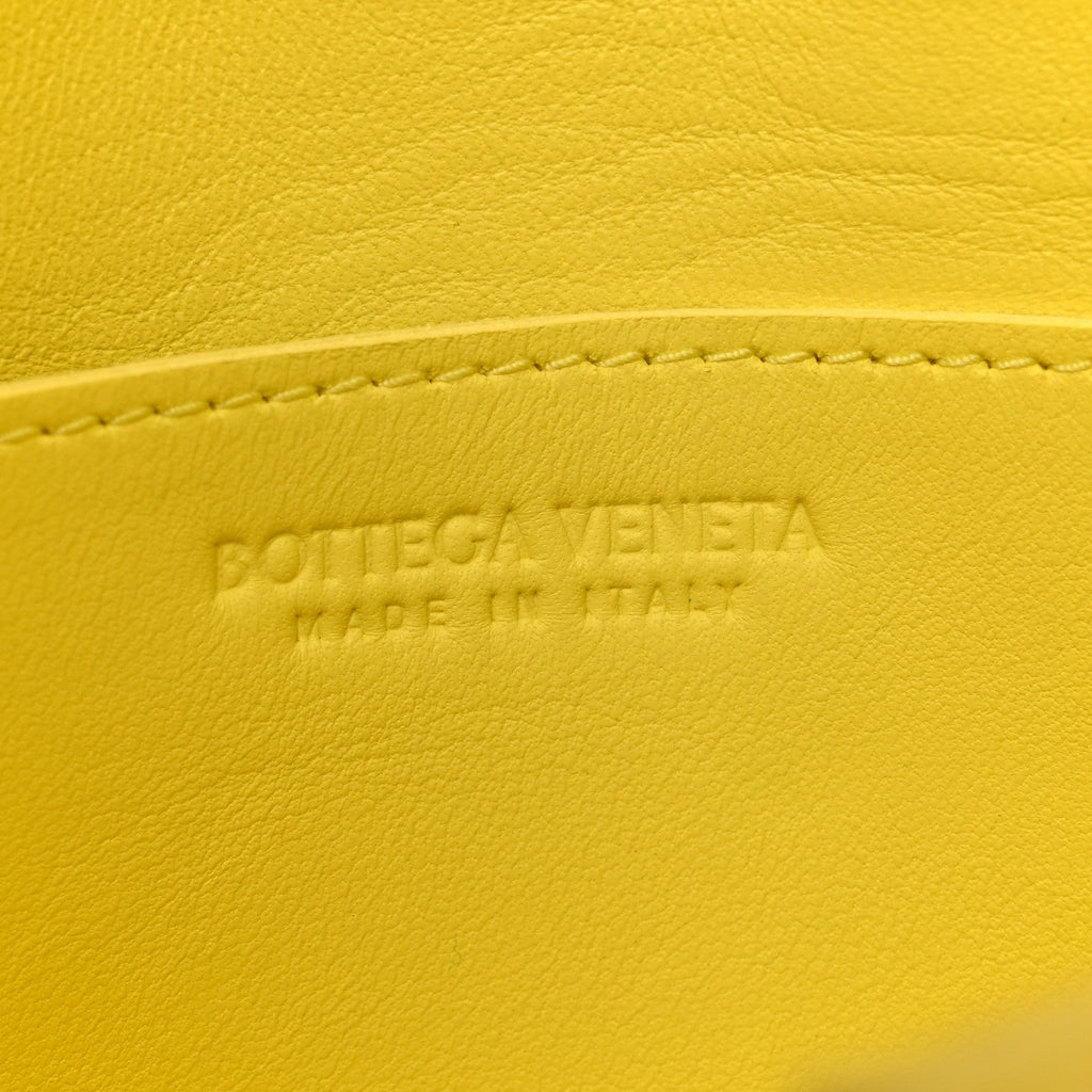 Lambskin Maxi Intrecciato Small Cassette Crossbody Bag Lemonade