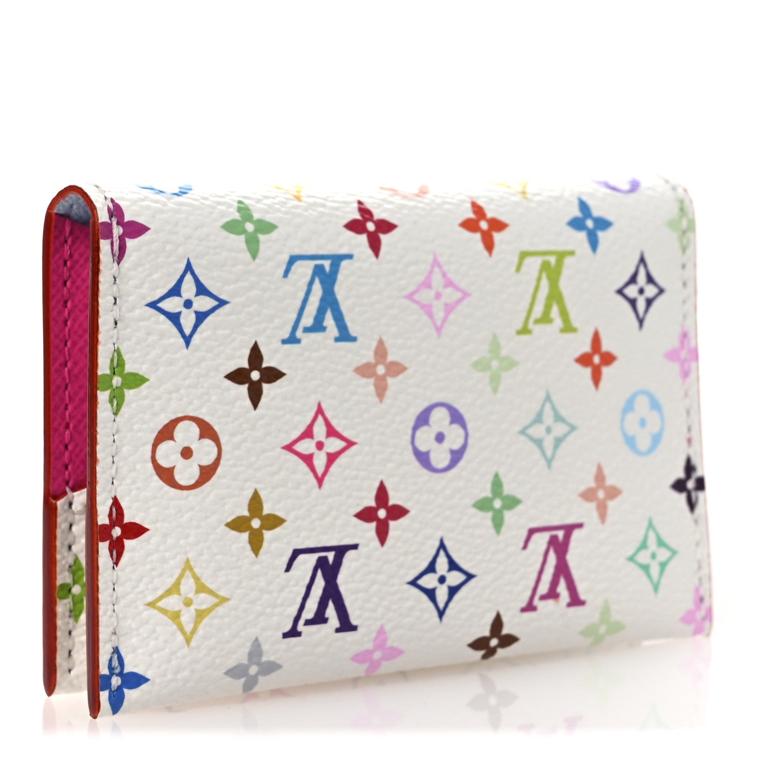 LV X TM Monogram Multicolor Slim  Holder White