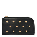Nappa La Medusa Studded Zip Pouch  Holder Black